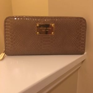 Michael Kors Tan Embossed Leather Wallet